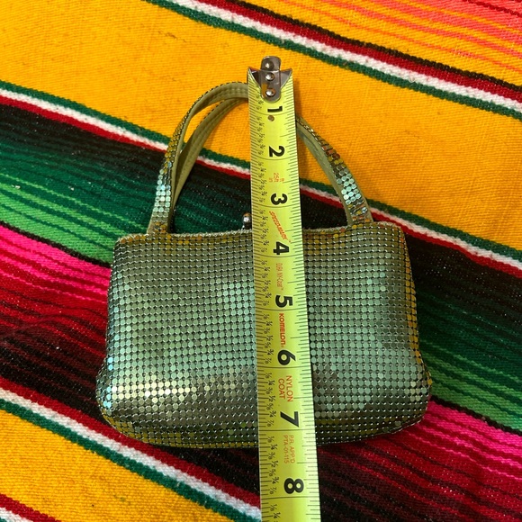 Whiting and Davis Green Metallic Mesh mini bag - Picture 9 of 9